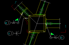 钢结构CAD图 非正交连接