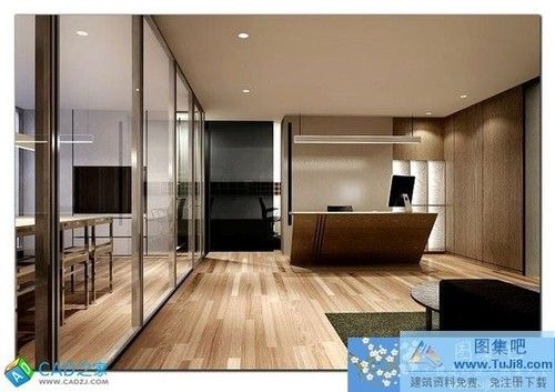 张星东仓融海投资办公室施工图+软装方案+设计方案